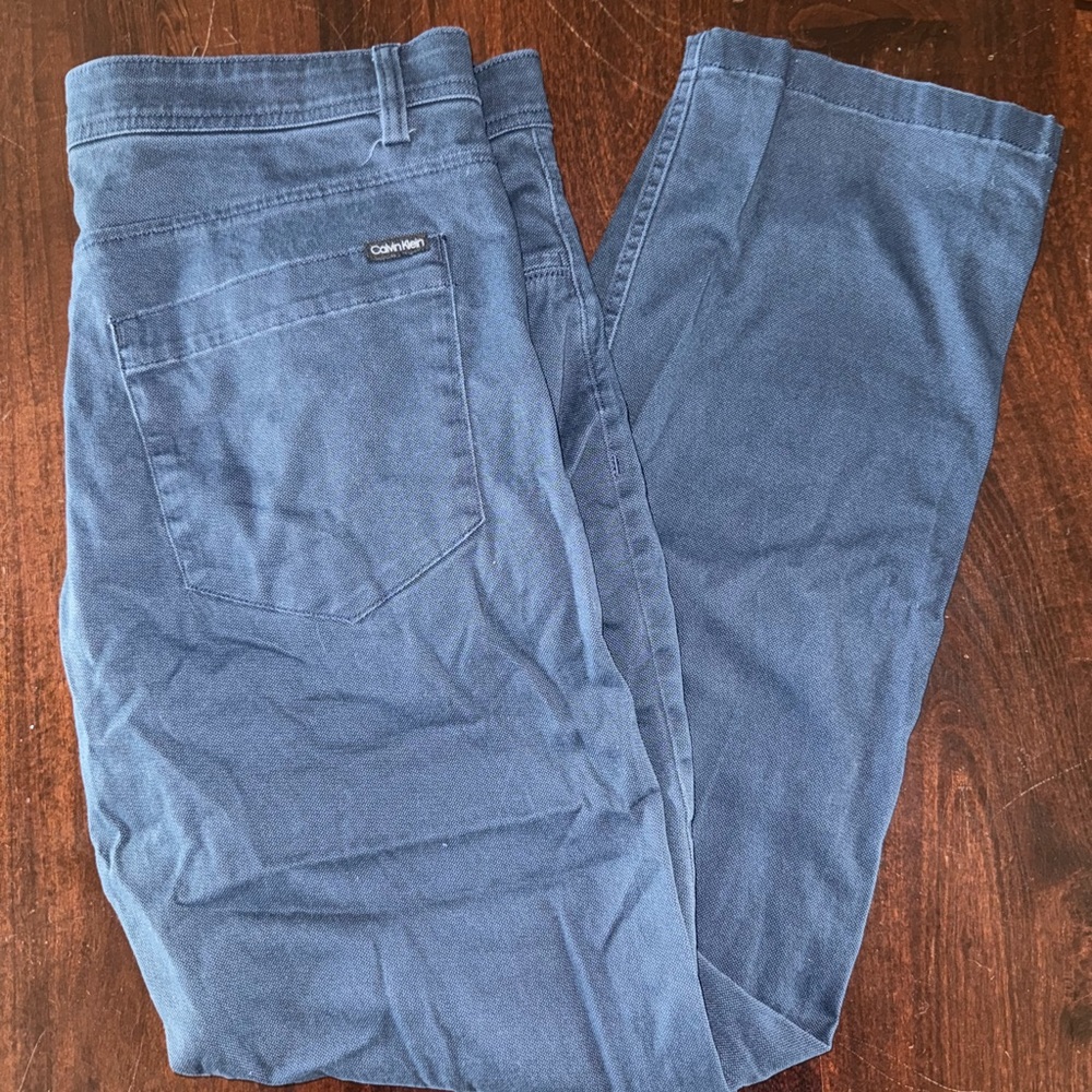 Calvin Klein Denim Blue Trousers